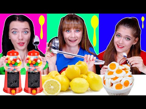 ASMR Big VS Medium VS Small Spoon Food Challenge 스푼 챌린지 By LiLiBu