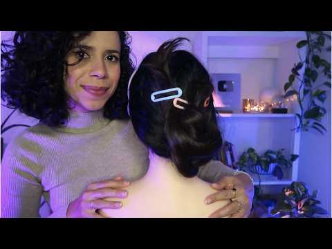 ASMR |💆‍♀️Massagem Calmante para dormir rápido | Sussurros e sons de boca