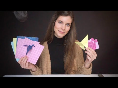 ASMR | ORIGAMI vouwen - verschillende papieren (Vlaams fluisteren)