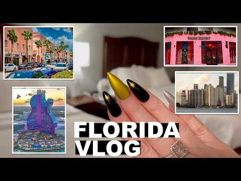 ASMR Gum Chewing Florida Vlog | Miami, Ft Lauderdale, Boca, Hotel, Restaurants, Casino Walkthrough