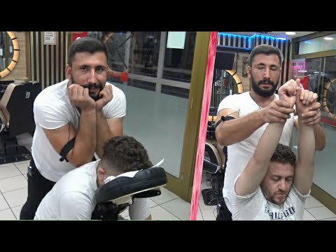 ASMR turkish Physiotherapy chair hard massage by mevlüt & asmr head,back,foot,arm,neck,sleep massage