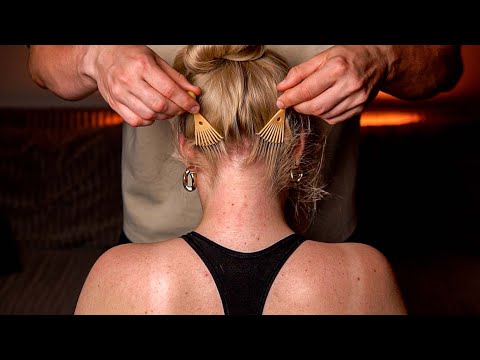 ASMR for Insomnia Relief – Relaxing Nape & Scalp Tingling Session (Hair Sounds)