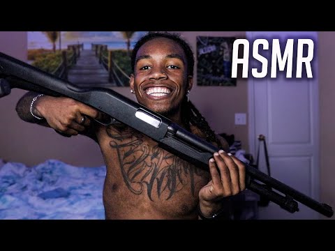 ASMR | **INSANE GUN SOUNDS**  For SLEEP And Relaxation Whispers , Tapping . Soothing Triggers Etc..