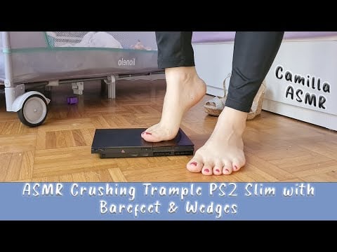 ASMR Crushing Trample Ps 2 Slim with Barefeet & Wedges (ps2 not working)