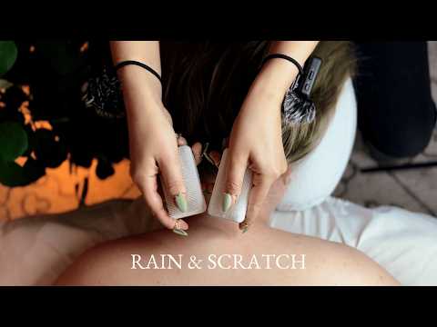 ASMR The Most Relaxing Sensory Massage [With and Without Rain Sounds] [Real Person] [No Talking]