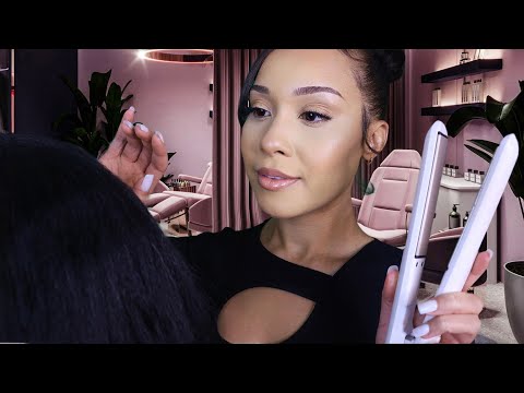 ASMR | Most Relaxing Hair Salon Roleplay 💇🏻‍♀️ Hair Styling | Oil Treatment | Hair Cut | Afro Hair