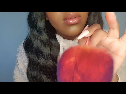 ASMR Brushing Your Face Till You  Fall Asleep | Lens brushing| Mic brushing 💤