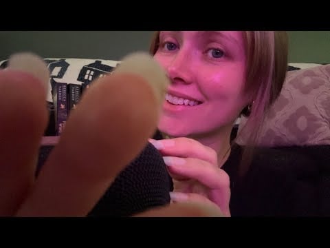 ASMR Up Close Hand Movements W/ Mic Triggers & Mouth Sounds