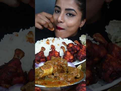 ASMR Eating Spicy Tawa Mutton Nalli Curry,Rice,Chicken Liver Curry Big Bites ASMR Eating Mukbang