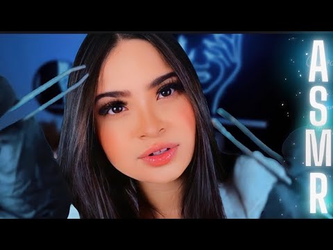 ASMR:DERMATOLOGISTA EXAME FACIAL (extração de cravos,botox,máscara facial)