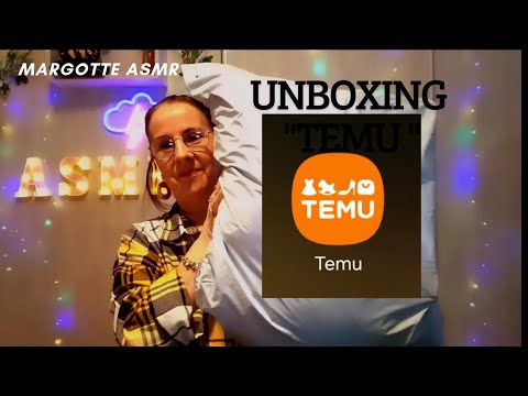Asmr français Unboxing  Collaboration avec la marque  " Temu ", renseignements en description 🛍🛍