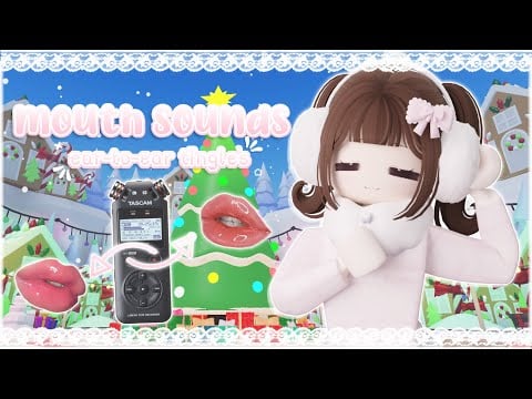꒰ roblox asmr 🌸꒱ the jolliest ear-to-ear mouth sounds ♡ layered tascam tingles!
