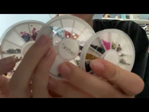 asmr giving you tooth gems (+ background white noise)