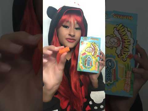 ASMR| Last part trying warhead gummies! #asmrcommunity #asmrsounds #asmr #asmreating #cosplayer