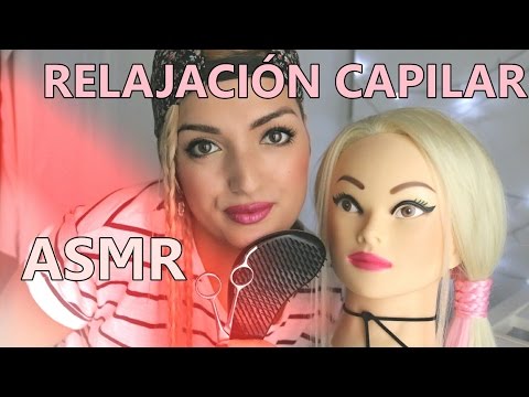 ASMR Sonidos al PEINAR y CORTAR el pelo 💇✂Con mi MUÑECA |SHOW AND TELL