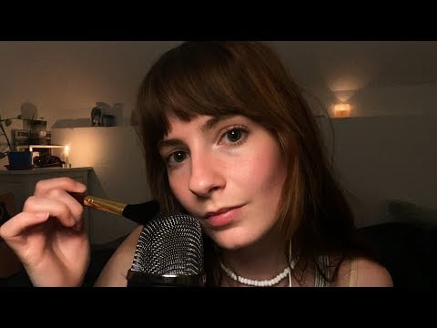 ASMR for deep sleep | face touching, soft clicky whispers
