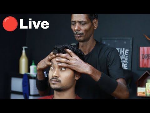 Old School Barber Live Shooting Massage | Neck Cracking Head Massage Live ASMR Massage