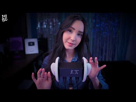 ASMR ESTÉREO PROFUNDO: coceirinha nos ouvidos com reverb ativo 🩵 no talking 🩵
