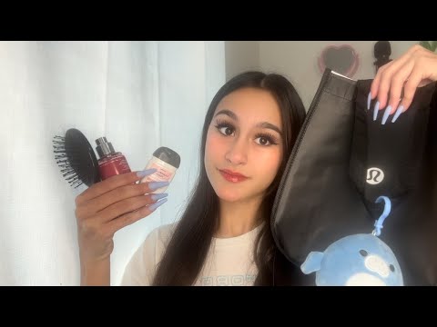 ASMR| You sit next to the girl in class who has EVERYTHING in her bag.. 💅💋