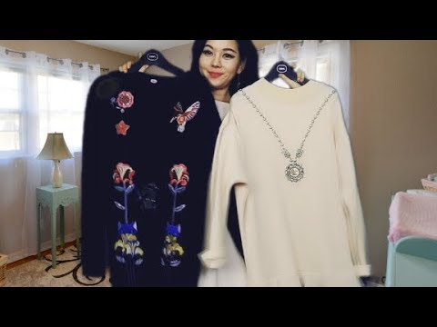 ASMR 服紹介します日本語 雑談  clothes talk 겨울니트 일본어