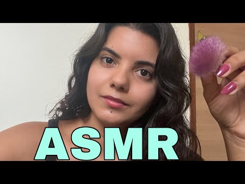 ASMR Caseiro Pincel na Tela e Sons de Boca 👄