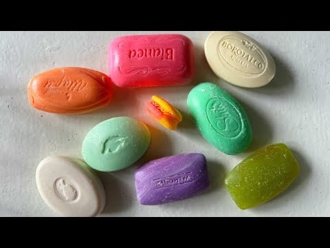 Dry Soap carving ASMR\ relaxing sounds\ No talking. Satisfying ASMR video\ Cutting soap