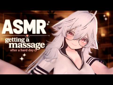 【ASMR Vrchat】Getting a massage after a hard day from your Catgirl | Personal Attention, Headpats