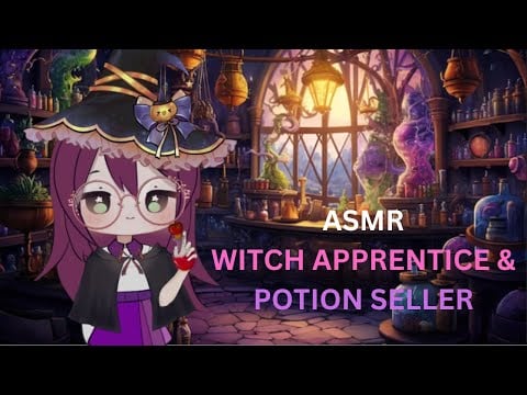 [ASMR Roleplay] Witch Apprentice & Potion Seller (Bottle Sounds, Humming, Whispering, and More!)
