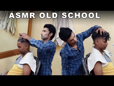 ASMR Indian Street Side Salon Head & Neck  Massage By Indian Barber