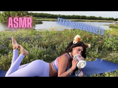 ASMR TEXAS BLUEBONNETS 2023 Ear Licks MAY + Outdoor ASMR