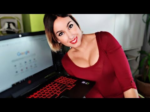 ASMR CONTABILIDAD, OFICINISTA,TECLADO, PAPEL / susurros cosquillosos