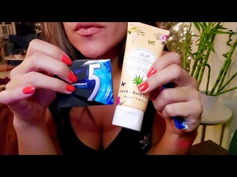 ASMR | Bubble Gum | Chewing Gum | Hand Cream | Self Massage | Soothing Sound | No Talking