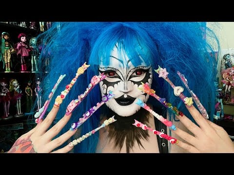 ASMR WITH MY NAILS 💖🌈 POSTIVE ENERGY AND TINGLES (long nail tapping & whispering)