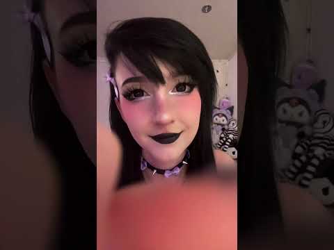 ASMR tapping your eyeballs 👁️👁️ (the camera) || #asmr #asmrshorts #altgirl #gothgirl #tapping