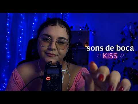 ASMR SONS DE BOCA DELICADO COM KISS E TOQUE NA TELA