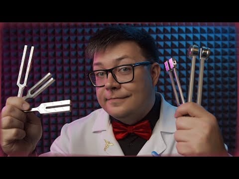 Ears Examination by relaxing Tuning forks - ASMR  Doctor roleplay