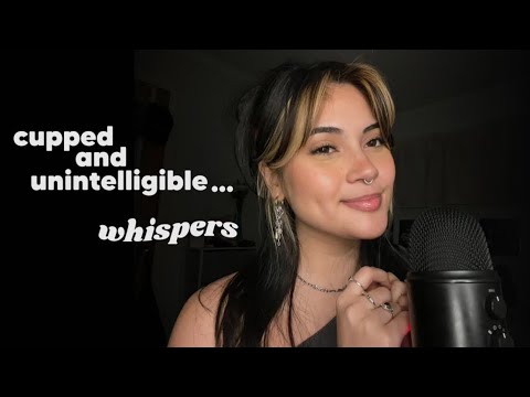 ASMR | Clicky Cupped + Unintelligible Whispers ♡