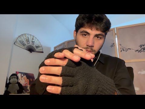 ASMR Slow and Gentle Mic Brushing with fabric Gloves (minimal rambling)