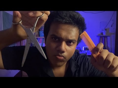 ASMR Fast Haircut & Aggressive Head Massage 
