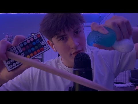 Doing ASMR with unique triggers 🌨️🐙🥁