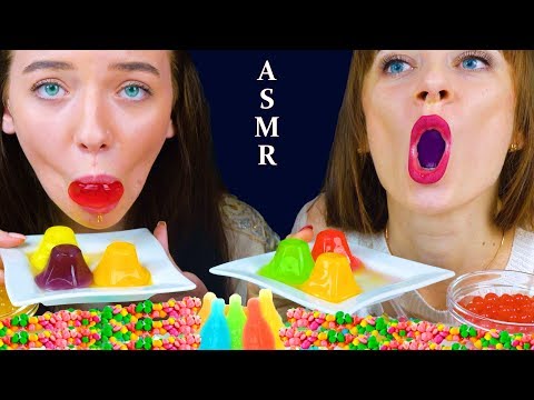 ASMR NERDS ROPE JELLY, JELLY NOODLES, NIK L NIP WAX BOTTLES, POPPING BOBA, UFO WAFERS CANDY