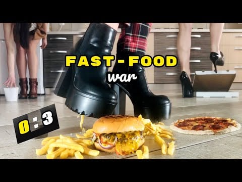High Heels & Boots vs. Fast Food! Oddly Satisfying Food Crushing! ASMR