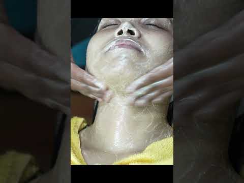 Indian Beautiful Female Face Facial ASMR | Gold Facial On Female Face #shorts #facial #asmr