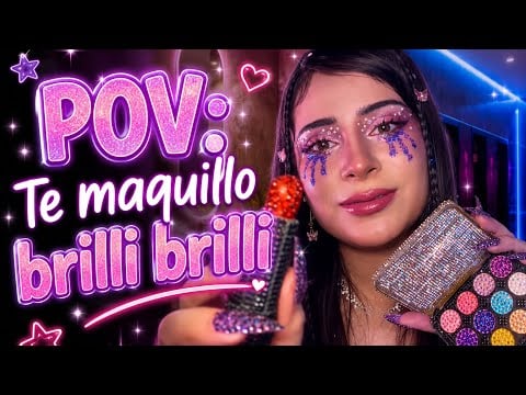 Pov: te maquillo con brillitos #glitter #makeup #asmr 