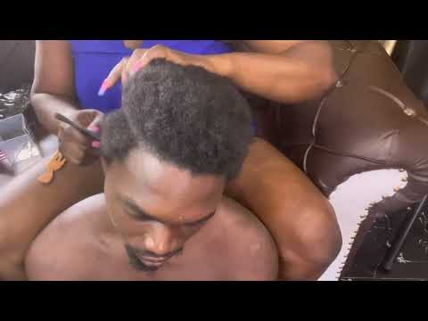 ASMR ✨ CRISPY HAIR PARTING AND COMBING WITHN GUM CRACKING SOUND.