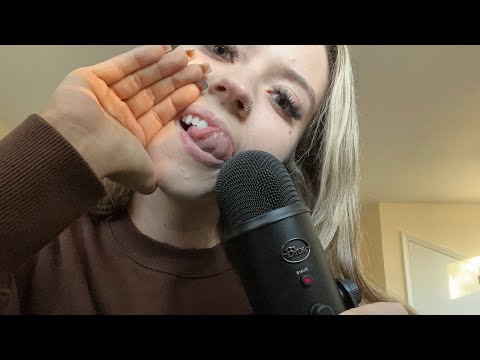 ASMR| TAPPING Pure Tongue Swirling/ Biting & Fluttering Sounds| Slow Hand Movements