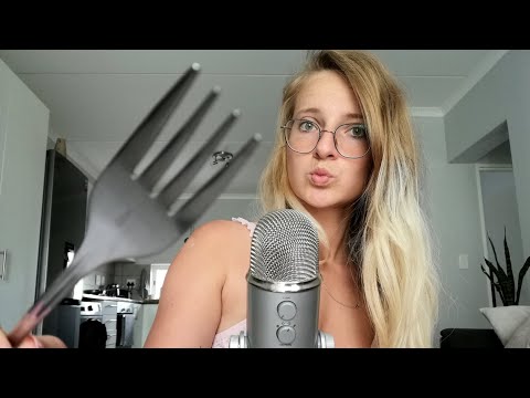 ASMR Plucking, Scraping, Snipping Away The Negativity + Unintelligible Whispers