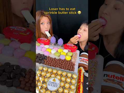Don’t eat the poison mochi race eating challenge! #food #eating #mukbang #icecream #shorts