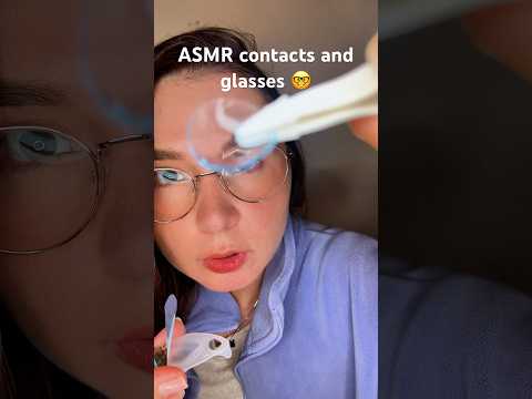 ASMR contacts and eyeglasses #asmr #asmrshorts #asmreyeexam