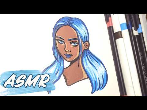 ASMR Whisper while drawing with paint pens